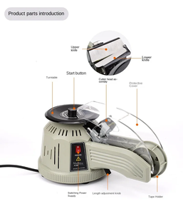Máquina de cinta giratoria, cortador automático de cinta, máquina de embalaje, máquina cortadora automática de cinta, 110V/220V - Product Image 5