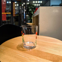Gobelets à jus en verre cristallin durables, écologiques, sans BPA, à simple paroi, colorés, motif cœur de fruit, réutilisables, faciles à nettoyer
