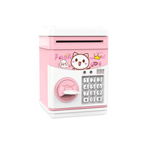 Tirelire créative pour enfants en forme de dessin animé, mini-coffre-fort ATM en étain avec musique et histoire, motif de tirelire à monnaie mignonne, produit transfrontalier