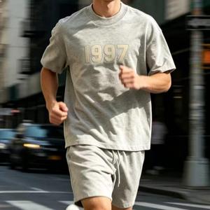 T-shirt Fear 1997 in cotone <span class=keywords><strong>di</strong></span> qualità 300g pesante per uomo e donna, maglietta estiva a maniche corte 100% cotone, top casual da uomo - Product Image 5