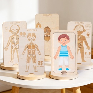 Puzzle en bois Montessori du <span class=keywords><strong>corps</strong></span> <span class=keywords><strong>humain</strong></span> à 5 couches pour enfants, ensemble de <span class=keywords><strong>jeu</strong></span> d'anatomie pour tout-petits, jouet éducatif scientifique pour garçons <span class=keywords><strong>et</strong></span> filles - Product Image 3