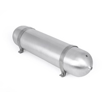 Tanque de Aire Universal de Aluminio Plateado de 4 Galones con Puertos NPT de 1/4 para Suspensión Neumática