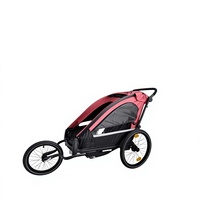 Remorque de vélo en alliage d'aluminium pour enfants avec suspension indépendante, pneus de 20 pouces, charge utile de 35 kg