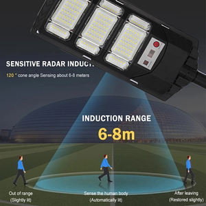 Đèn đường năng lượng mặt trời cảm biến chuyển động người chất lượng cao chống nước IP68 200w 300w tích hợp điều khiển từ xa đèn <span class=keywords><strong>LED</strong></span> - Product Image 2