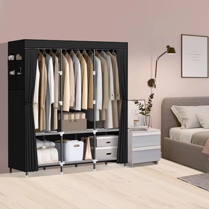 Armoire pliante originale en tissu, rangement et <span class=keywords><strong>organisation</strong></span> de garde-robe, armoire non tissée - Product Image 1