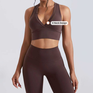 Conjuntos Deportivos de 3 Piezas de Secado Rápido para Mujer con Logotipo Personalizado, Conjuntos de <span class=keywords><strong>Yoga</strong></span> Ajustados y Transpirables con Cintura Alta y Sensación de Segunda Piel para Correr y Hacer Ejercicio - Product Image 5