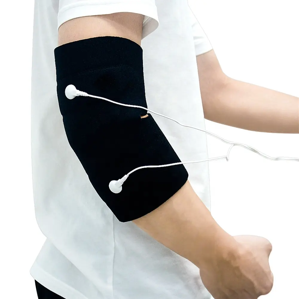 Miglior venditore di tessuto elettrodo conduttivo gomito supporto terapia fisica di collegamento con decine di attrezzature stimolatore muscolare