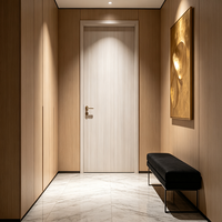 Porte intérieure en bois éco-responsable en olivier classique, moulée synchronisée, épaisseur 50 mm, étanche, avec garantie de 3 ans pour chambre à coucher