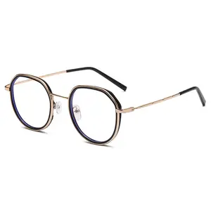ZZ9902新款复古金属圆形光学眼镜时尚多边形近视眼镜架男女电脑眼镜