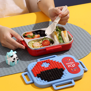 Scatola per il pranzo con Pixel fai da te in Pixel creativi per <span class=keywords><strong>bambini</strong></span> con coperchio portatile per microonde in acciaio inossidabile per uso alimentare - Product Image 4
