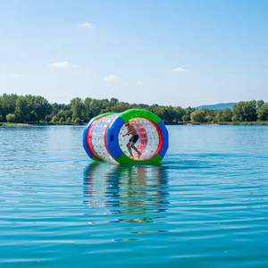 Activités de Team Building : Rouleau d'Eau Gonflable Flottant en Vinyle/PVC, Cylindre à Bulles Zorb, Ballon Amusant à Enfourcher pour Jeux de Travail d'Équipe - Product Image 1