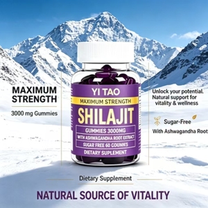 Gummies de Shilajit Pur de l'Himalaya avec Racine d'Ashwagandha – Vitalité Naturelle, Soutien Énergétique, Sans Sucre, Végétalien - Product Image 2