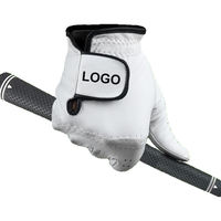Guantes de Golf de Alta Calidad para Mano Izquierda, Cuero Cabretta, Logotipo Personalizado, Transpirables