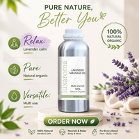Huile de massage à la lavande, huile corporelle apaisante et relaxante avec huile essentielle pure pour réduire le stress, les tensions musculaires et favoriser le sommeil, hautement professionnelle