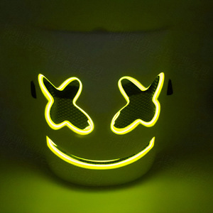 หน้ากากฮาโลวีนแบบมีไฟ LED ราคาประหยัดสำหรับงานปาร์ตี้ หน้ากากตัวตลกฮาโลวีนแบบมาร์ชเมลโลว์ - Product Image 5