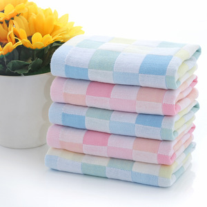 Toalla de Gasa a Cuadros de Algodón Puro 25x50 Cm Para Bebé y Uso Doméstico - Product Image 1
