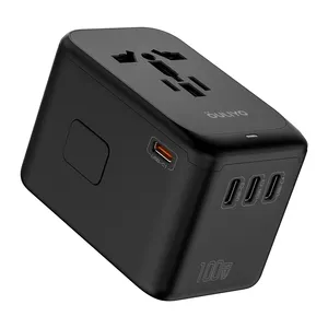 100W Super fast charging Multifunctional global conversion universal plug travel adapter power USB and Type-C