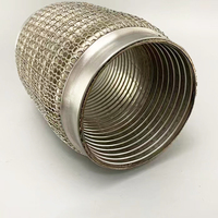 Tuyau Flexible Universel Double Tressé en Acier Inoxydable Silencieux d'Échappement Tuyaux d'Échappement Tresse et Treillis Métallique