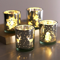Weihnachtskerzen Duftkerzen Luxus Großhandel Ausgehöhltes Glasgefäß Duftkerze Als Geschenk