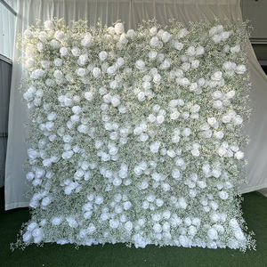 Romántico Roll up Faux Baby's Breath Wall Telón de fondo para boda Pasillo y decoración de mesa Sweetheart - Product Image 1