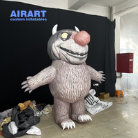 Costume de monstre de dessin animé gonflable de décoration d'activité d'enfants pour la représentation d'étape, costume gonflable d'animal de marche de défilé de rue