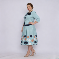 Geenlinm  Ensemble de vêtements pour femmes grandes tailles, deux pièces, robe d'église, costumes décontractés pour femmes