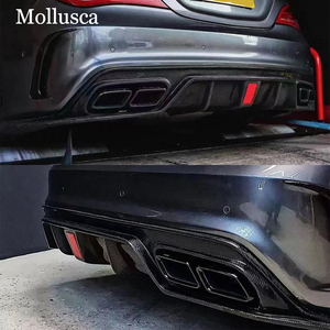 Pour Mercedes CLA-Class W117 C117 Style Fibre de Carbone Lame Arrière Diffuseur de Pare-chocs 2013-2020 - Product Image 2