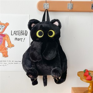 Cross-border new arrivalcute <b>cat</b> stuffed <b>backpack</b> cartoon super popular black <b>cat</b> elegantgirl heartcute <b>backpack</b> wholesale - Product Image 5