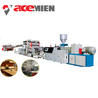 Machine d'extrusion de plaques de marbre artificiel en PVC avec double vis et moteur/boîte de vitesses - Ligne de production de haute qualité