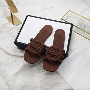 รองเท้าแตะแฟชั่นผู้หญิงสีลูกกวาดรองเท้าแตะผู้หญิงรองเท้าแตะส้นแบนสำหรับฤดูร้อน - Product Image 3