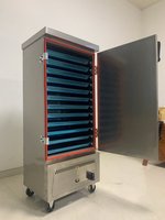 Cuiseur à riz commercial Ruitai à 12 plateaux en acier inoxydable de qualité alimentaire SS201/SUS304, au gaz GPL/gaz naturel, pour fruits de mer/riz/dim sum