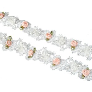 High Quality White Elastic <strong>Lace</strong> <strong>Fabrics</strong> Beautiful Embroidery <strong>Stretchable</strong> Eco-Friendly Star for Sustainable Garment Carton Bags - Product Image 2