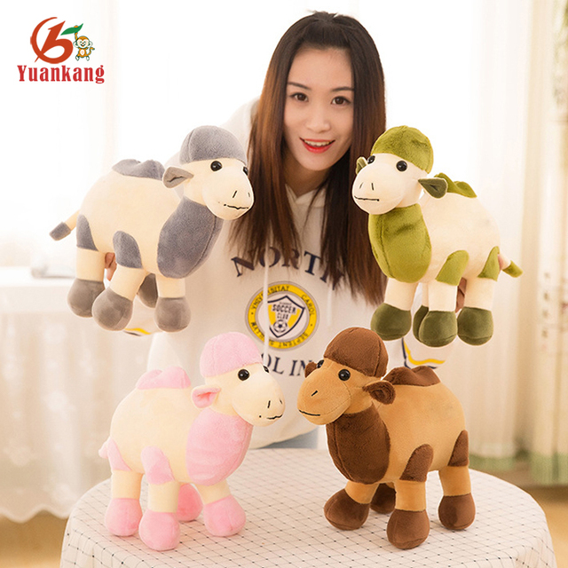 Custom Wholesale Mini/Big Golden Pink Soft Baby Plush Stuffed Camel Toys With Singing and Musical
