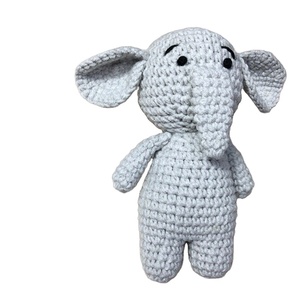 Mignon doux Crochet animaux jouets 100% fait à la main Crochet coton éléphant poupée <span class=keywords><strong>laine</strong></span> Animal en peluche jouet pour enfants au crochet poupées - Product Image 1