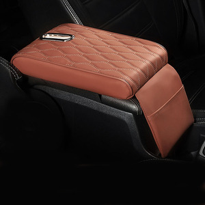 Senbolia, consola central de cuero duradero, organizador de pañuelos de almacenamiento, cojín giratorio para Reposabrazos de coche con bolsa para teléfono - Product Image 4