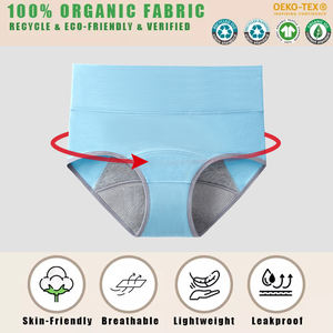 Celana Dalam Menstruasi Anti Bocor 5 Lapis Kapas Nyaman untuk Aliran Menstruasi Deras - Product Image 3