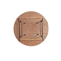 Événements bois arrondi extensible salle à manger rustique en forme de S Banquet jambe courte petites Tables rondes pliantes en bois pour les mariages