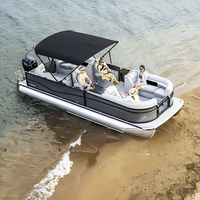 Bateau de croisière en aluminium pour eaux européennes, pêche côtière, loisirs en marina, tourisme familial, sièges personnalisés, 25 pieds, haute vitesse