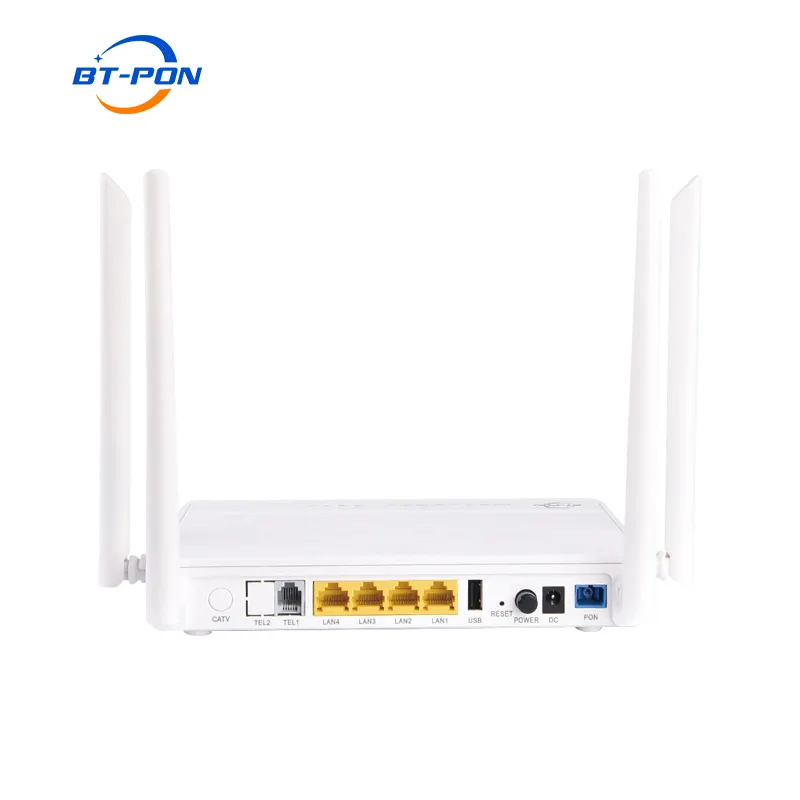 Direkt ab Werk Preis Gpon 4ge Wifi Brücke Onu FTTH XPON 12V DC, 1,5 A Fttx Lösungen 0,5 ~ 4dbm BT-762XR