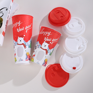 Gobelets anti-fuite pour le Nouvel An à l'effigie d'un ours polaire |   Parfait pour les fêtes de fin d'année, les cafés et les plats à emporter - Product Image 5
