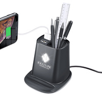 Articles les plus vendus en ligne Chargeur sans fil 3 en 1 avec logo LED Porte-stylo Charge rapide Chargeur sans fil portable Support