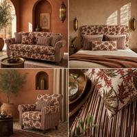 Nouveau tissu en velours jacquard multi-couleurs en polyester de designer, design personnalisé, pour canapé, fauteuil, oreiller, housse de lit