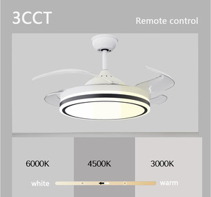 Kipas Angin Atap Mewah 72W, Remote Control LED 6 Kecepatan, Lampu Kipas Langit-langit Kebisingan Rendah untuk Kamar Tidur, Lampu Ruang Tamu - Product Image 4