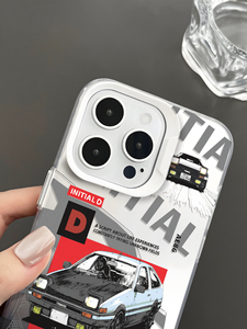 Funda de Teléfono con Diseño de Auto, Estilo Eurobeat Anime Racing AE86, TPU Antigolpes y Antihuellas para 17/16/15/14 Pro Max - Product Image 4