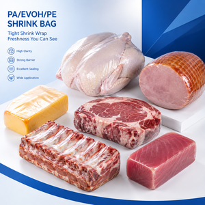 <span class=keywords><strong>Film</strong></span> rétractable transparent pour emballage alimentaire, rouleau de sacs en PA EVOH PE, surface brillante, qualité alimentaire pour volailles et poulets - Vente chaude - Product Image 2