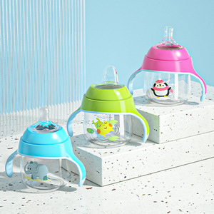 Biberón de Boca Ancha de 300 ml, Libre de BPA, con Asas de Flujo Medio, Impresión de Logotipo Personalizado, para Bebés de 1 a 2 Años, Marca Smile - Product Image 1