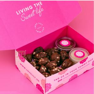 <span class=keywords><strong>Mini</strong></span> boîte de trempage de biscuits avec logo personnalisé boîte de collation de dessert de thé d'après-midi de fête avec séparateur boîte de bâtonnets de chocolat de guimauve à emporter - Product Image 1