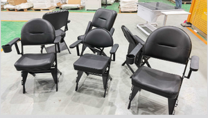 Chaise de sport pliable personnalisée, chaise de stade pliable robuste en cuir PU noir pour les matchs de basket-ball <span class=keywords><strong>NBA</strong></span>, les clubs d'e-sport - Product Image 5