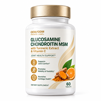 Comprimés de Glucosamine, Chondroïtine et MSM avec Curcuma et Vitamine C pour la Santé Osseuse – Vente Directe Usine, OEM/ODM, pour Adultes