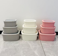 Boîtes de conservation alimentaire rectangulaires en plastique avec couvercles pour fruits, légumes et organisation du réfrigérateur